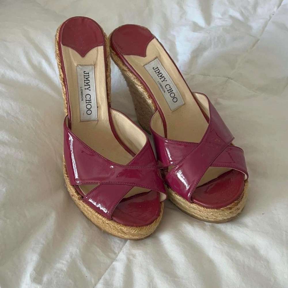 Jimmy Choo Pink Espadrille Shoes